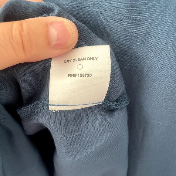 Francesca's Blue Rain Boho Embroidered Bell Sleeve Top Sz M - Picture 6 of 6